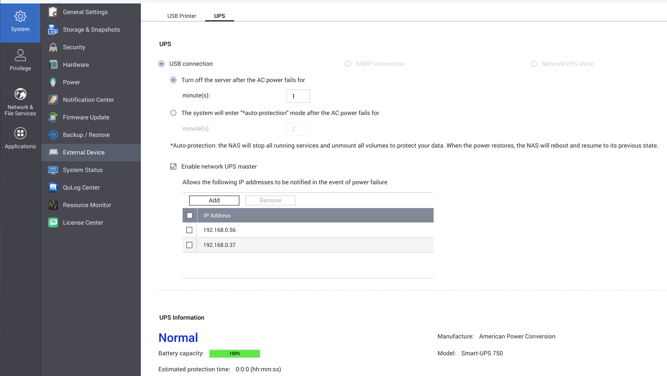 QNAP as a NUT server with clients amarinkovic